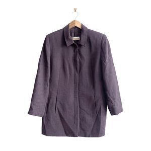 Windsmoor Women's Lined Blazer Long Jacket Coat Long Sleeve Brown Size 14